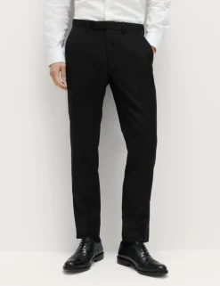 Slim Fit Pure Wool Suit Trousers