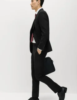Slim Fit Pure Wool Suit Trousers