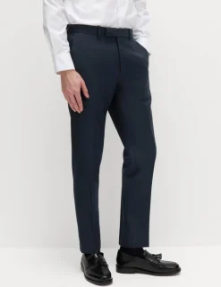Slim Fit Pure Wool Suit Trousers