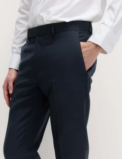 Slim Fit Pure Wool Suit Trousers