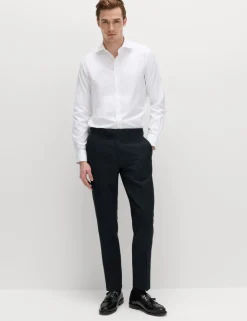 Slim Fit Pure Wool Suit Trousers