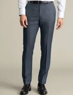 Slim Fit Pure Wool Suit Trousers