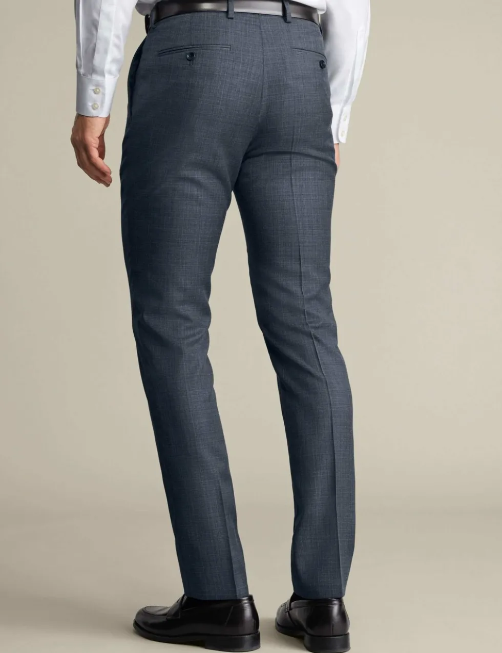 Slim Fit Pure Wool Suit Trousers