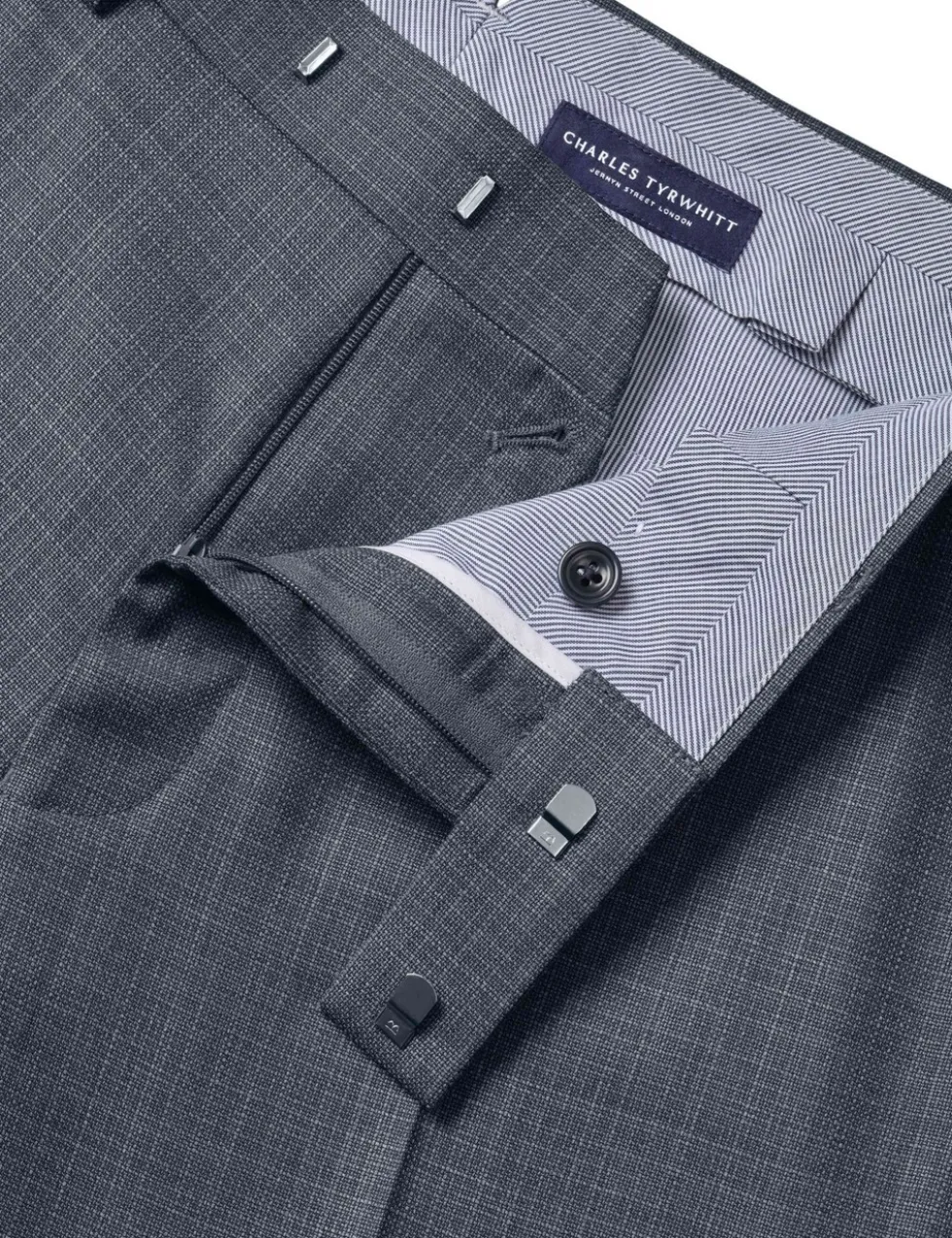 Slim Fit Pure Wool Suit Trousers