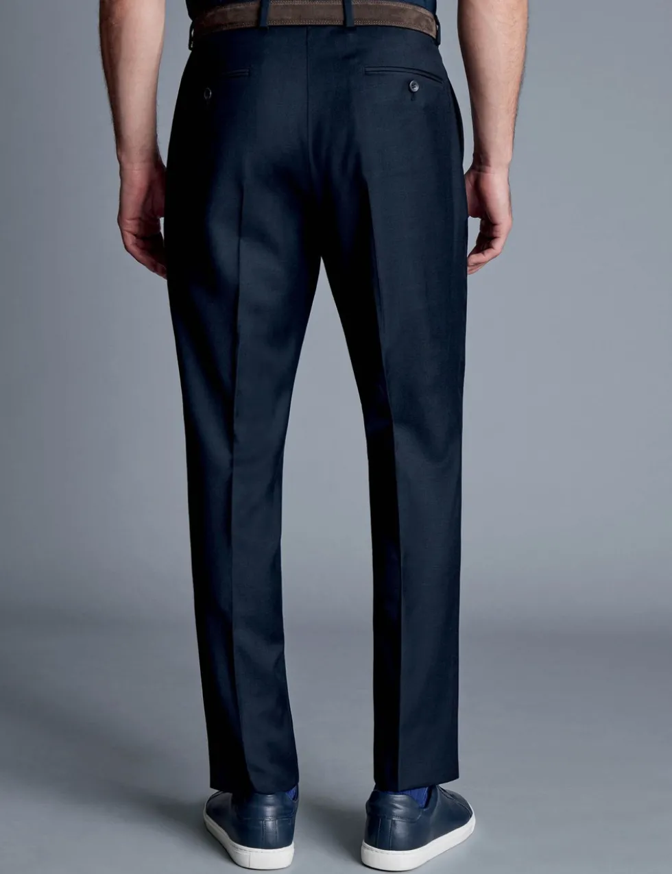Slim Fit Pure Wool Suit Trousers