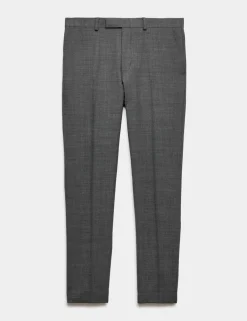 Slim Fit Pure Wool Suit Trousers
