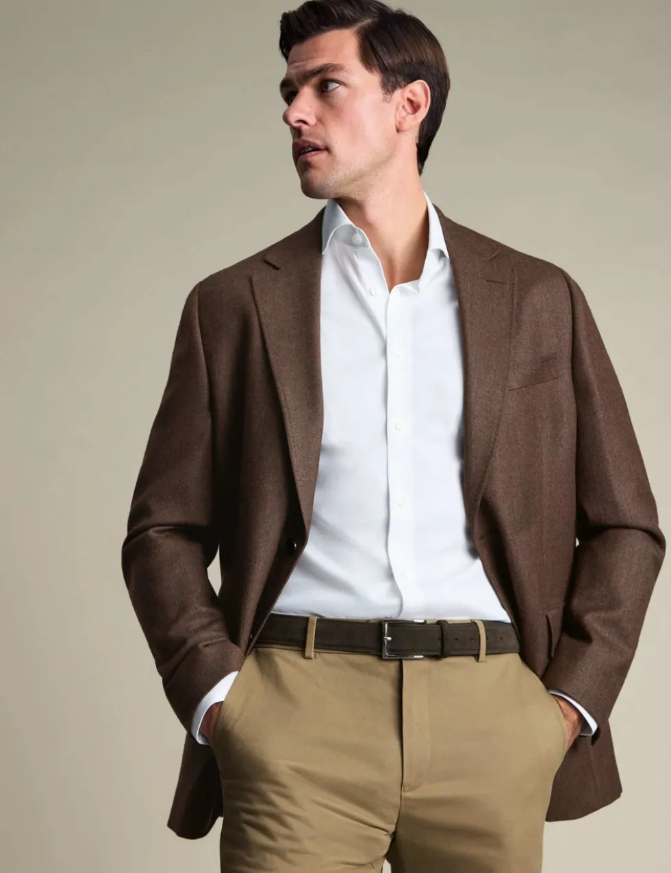Slim Fit Pure Wool Textured Blazer