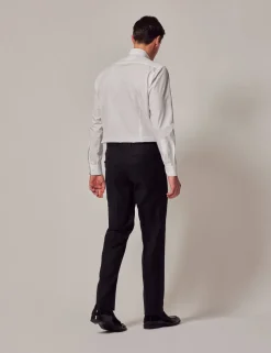 Slim Fit Pure Wool Tuxedo Trousers