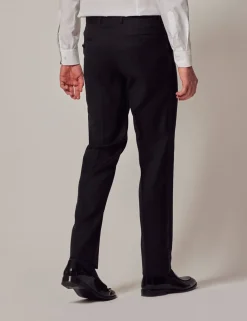 Slim Fit Pure Wool Tuxedo Trousers