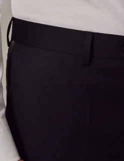 Slim Fit Pure Wool Tuxedo Trousers