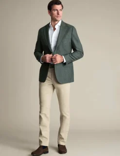 Slim Fit Pure Wool Tweed Suit Jacket