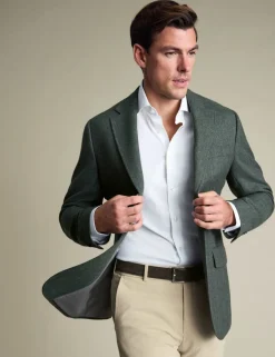 Slim Fit Pure Wool Tweed Suit Jacket