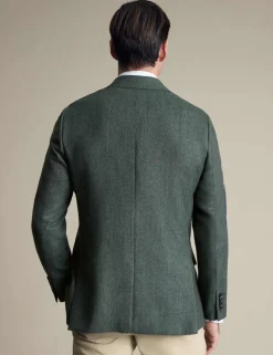 Slim Fit Pure Wool Tweed Suit Jacket