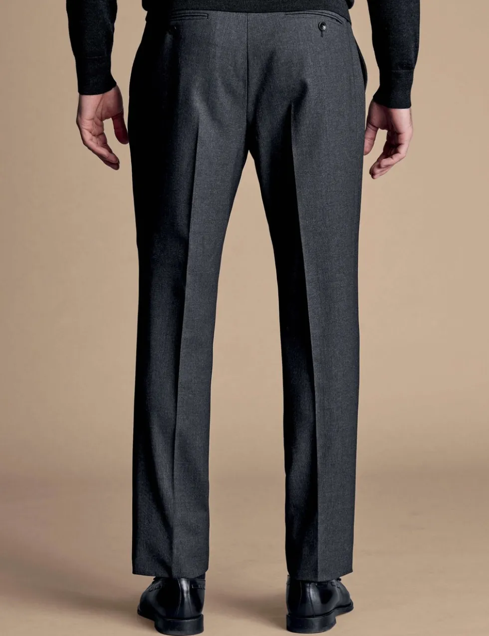 Slim Fit Pure Wool Twill Suit Trousers