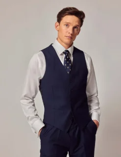 Slim Fit Pure Wool Twill Waistcoat