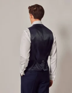 Slim Fit Pure Wool Twill Waistcoat