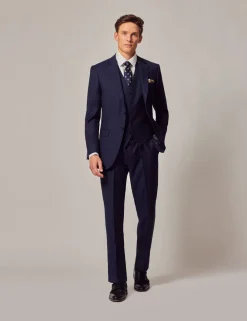 Slim Fit Pure Wool Twill Waistcoat