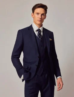 Slim Fit Pure Wool Twill Waistcoat