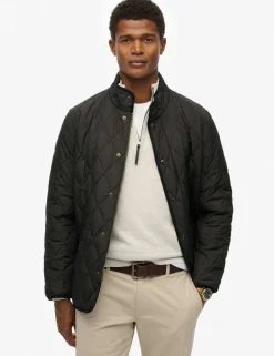 Slim Fit Quilted Funnel Neck Estate Jacket