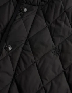 Slim Fit Quilted Funnel Neck Estate Jacket