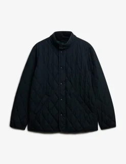 Slim Fit Quilted Funnel Neck Estate Jacket