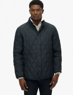 Slim Fit Quilted Funnel Neck Estate Jacket