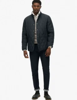Slim Fit Quilted Funnel Neck Estate Jacket