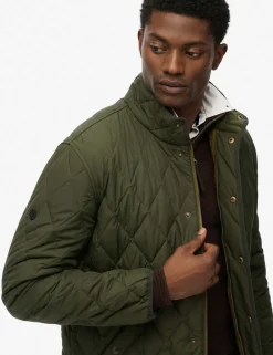 Slim Fit Quilted Funnel Neck Estate Jacket