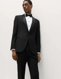 Slim Fit Shawl Collar Stretch Tuxedo Jacket