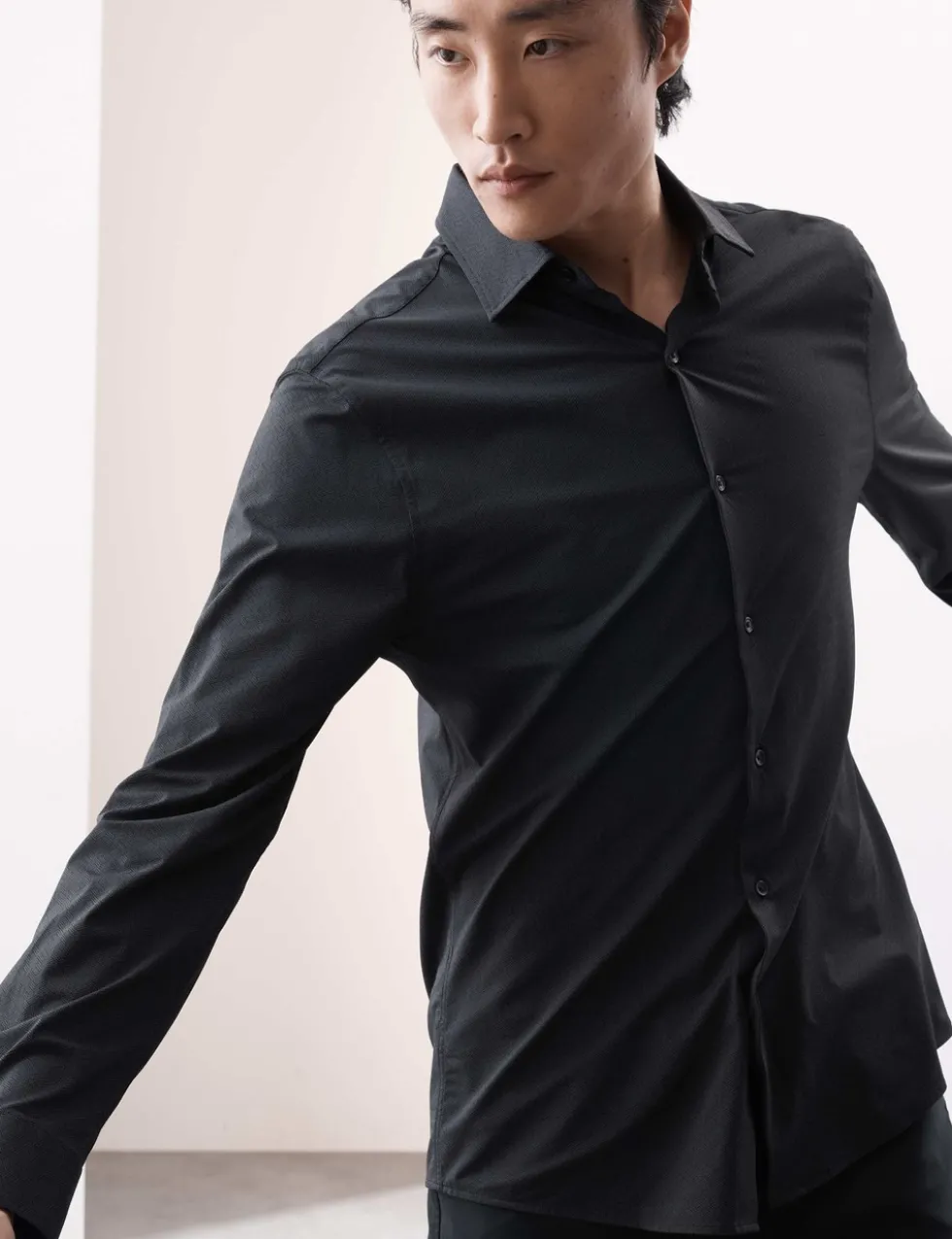 Slim Fit Super Stretch Printed Shirt