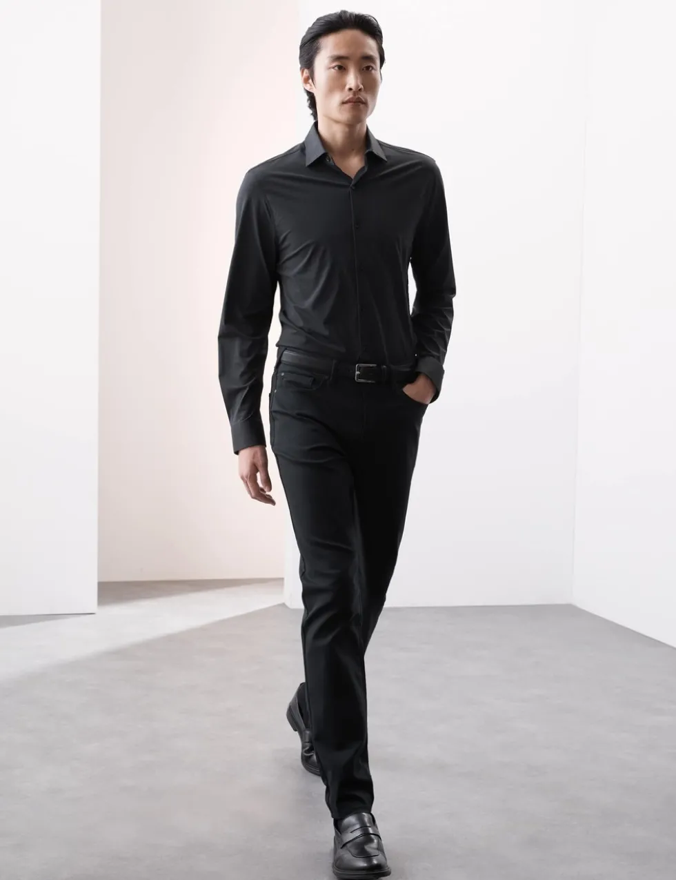 Slim Fit Super Stretch Printed Shirt