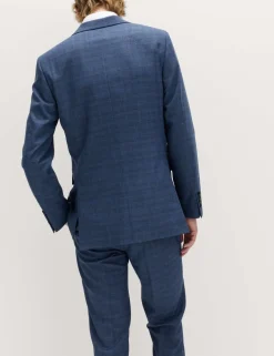 Slim Fit Textured Check Jacket