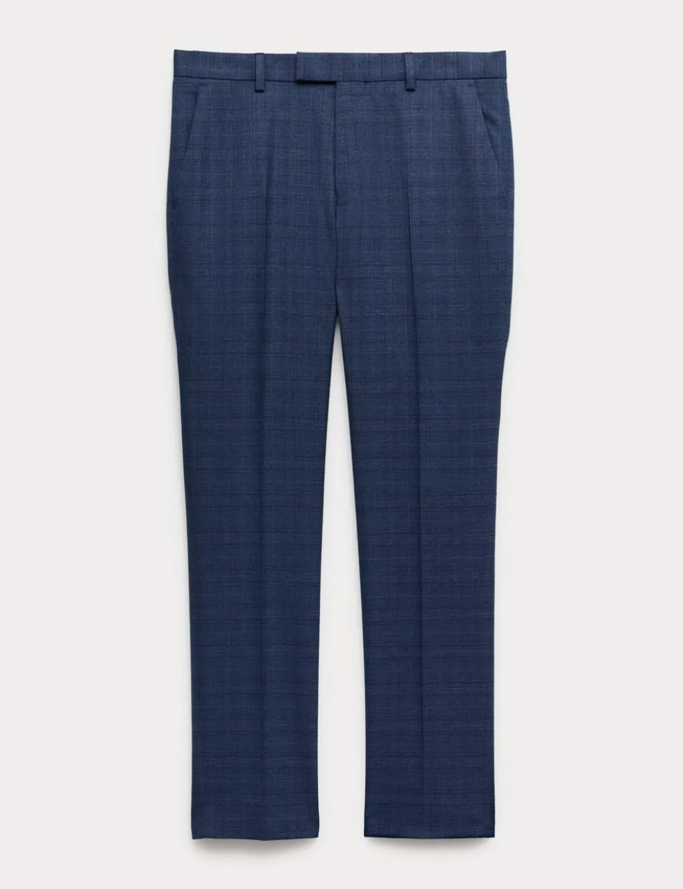 Slim Fit Textured Check Stretch Trousers