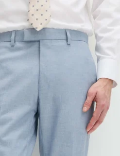 Slim Fit Textured Stretch Trousers