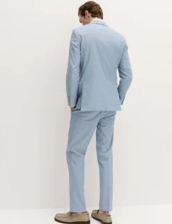 Slim Fit Textured Stretch Suit Jacket