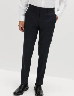 Slim Fit Textured Stretch Suit Trousers