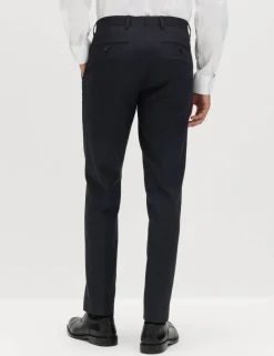 Slim Fit Textured Stretch Suit Trousers