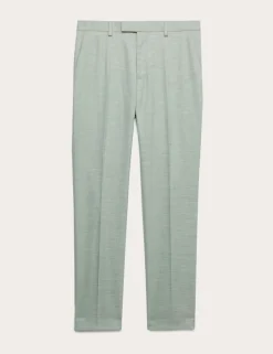 Slim Fit Textured Stretch Trousers