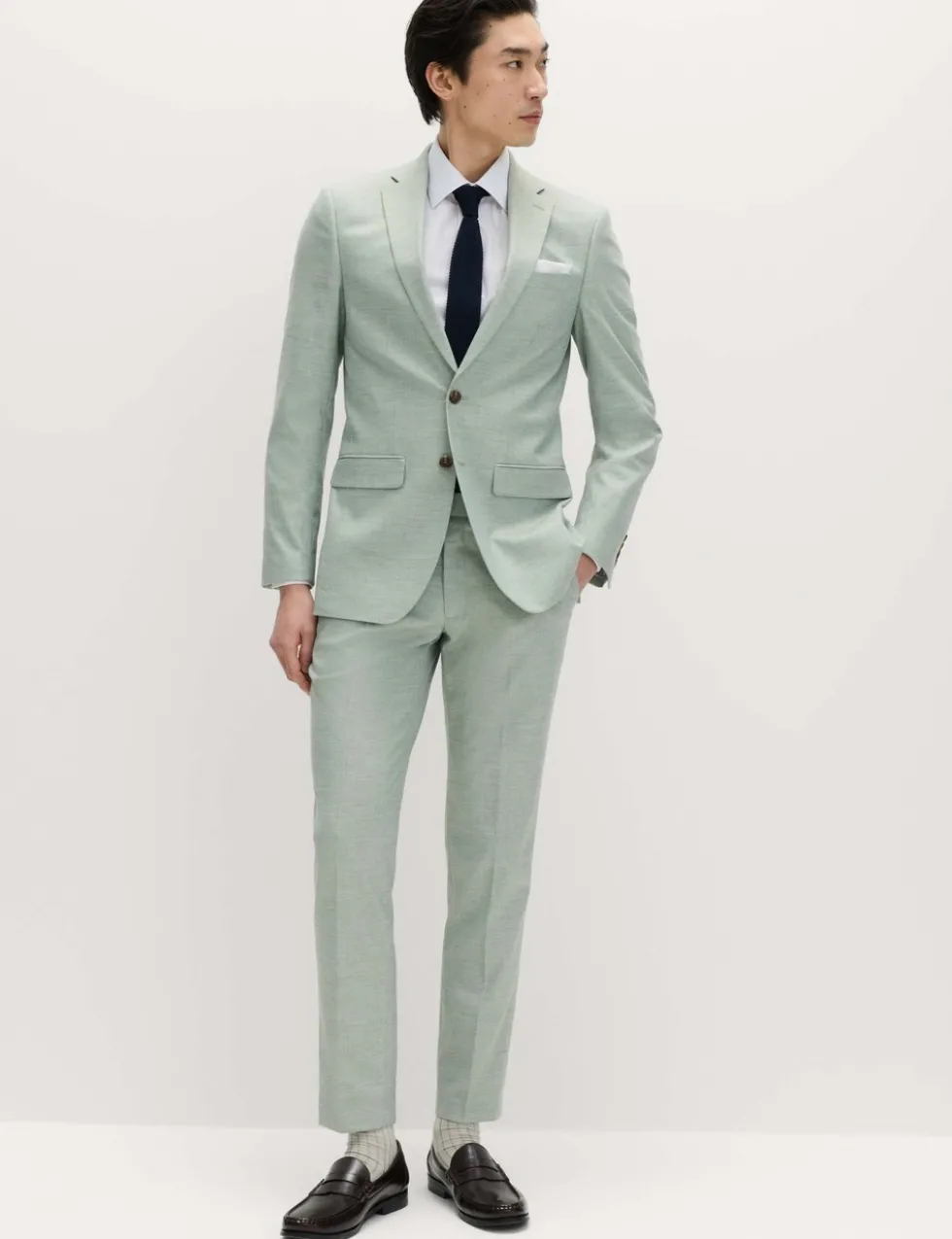 Slim Fit Textured Stretch Trousers