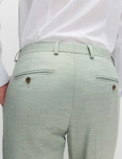 Slim Fit Textured Stretch Trousers