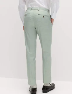 Slim Fit Textured Stretch Trousers