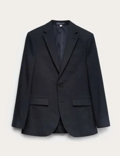 Slim Fit Textured Stretch Jacket