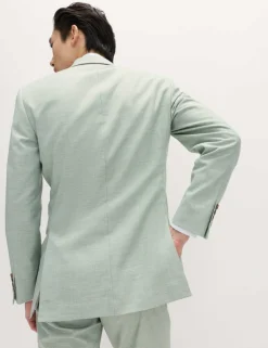 Slim Fit Textured Stretch Suit Jacket