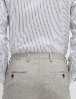 Slim Fit Textured Twill Stretch Trousers