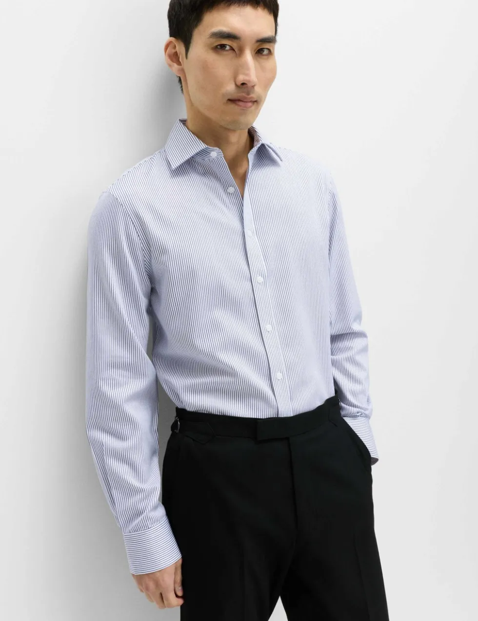 Slim Fit Ultimate Non Iron Cotton Striped Shirt