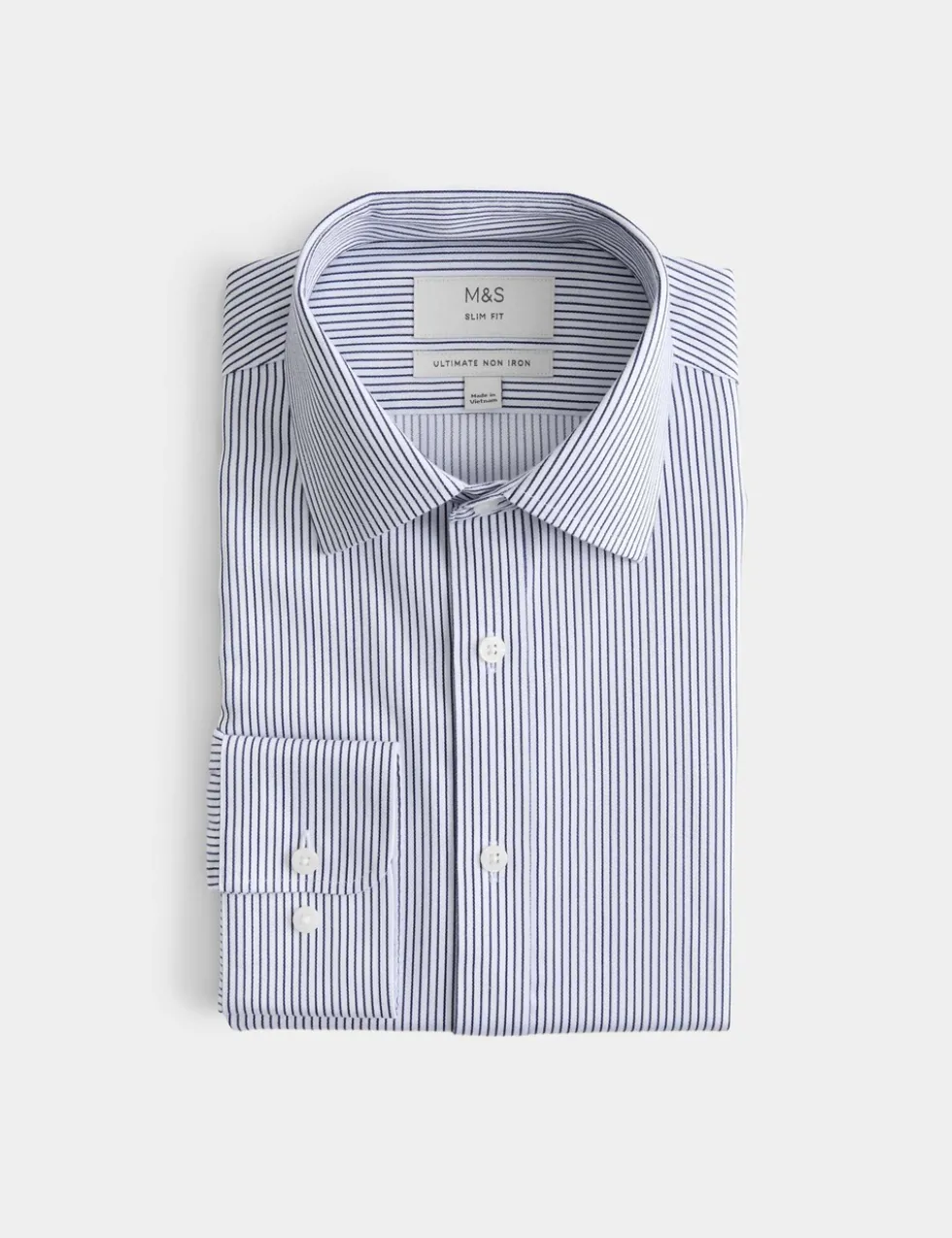 Slim Fit Ultimate Non Iron Cotton Striped Shirt