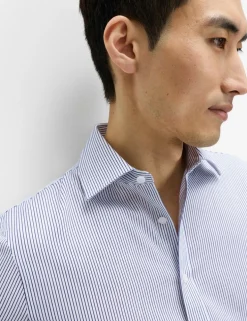 Slim Fit Ultimate Non Iron Cotton Striped Shirt