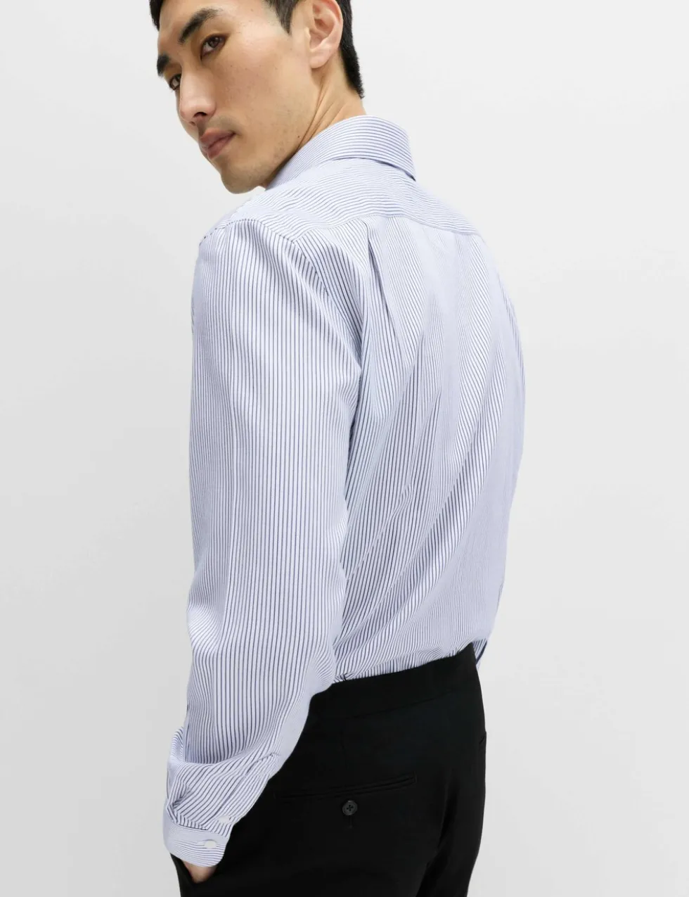 Slim Fit Ultimate Non Iron Cotton Striped Shirt