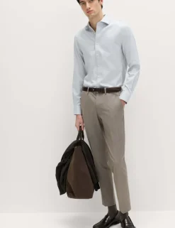 Slim Fit Ultimate Non Iron Pure Cotton Textured Shirt