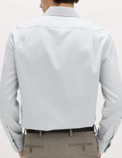 Slim Fit Ultimate Non Iron Pure Cotton Textured Shirt